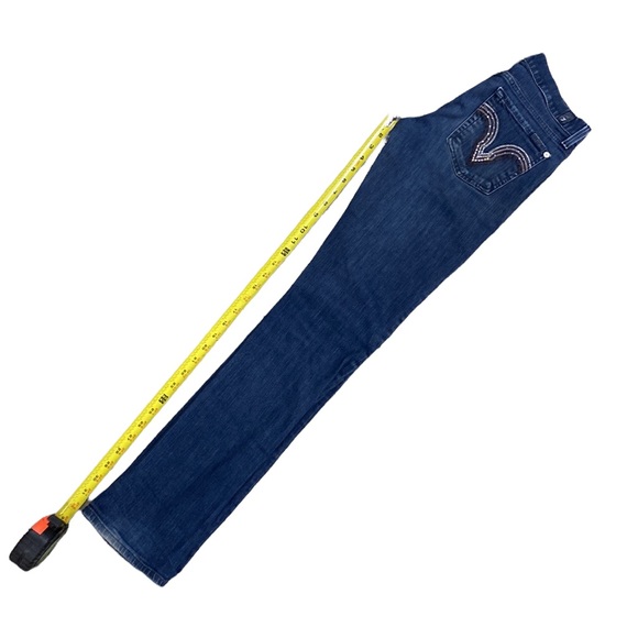 7 For All Mankind Straight Leg Jeans Low Rise, Medium Blue Wash - Picture 11 of 11